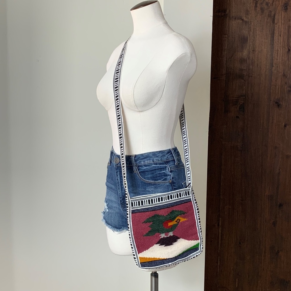 Wool Drawstring Mini Crossbody Bag - image 1